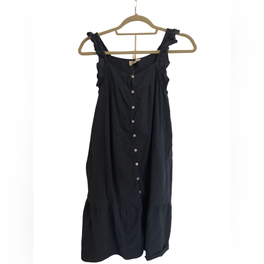 navy blue button down dress